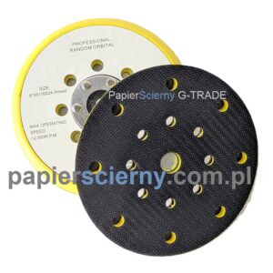 Dysk wymienny 150 mm na rzep 17H otworów Talerz do szlifierki, polerki Tarcza z gwintem PapierŚcierny G-TRADE