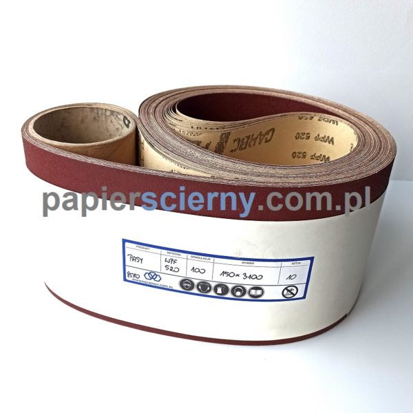 Pas ścierny bezkońcowy 150x3100 mm Papier ścierny na wymiar Taśma szlifierska WPF520 PapierŚcierny G-Trade