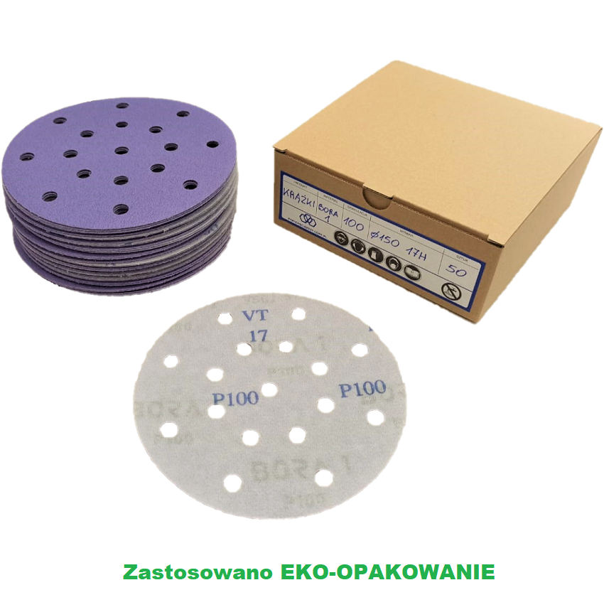 Krążek Ścierny 150 mm Ceramiczny na rzep 17 otworów Festool Folia