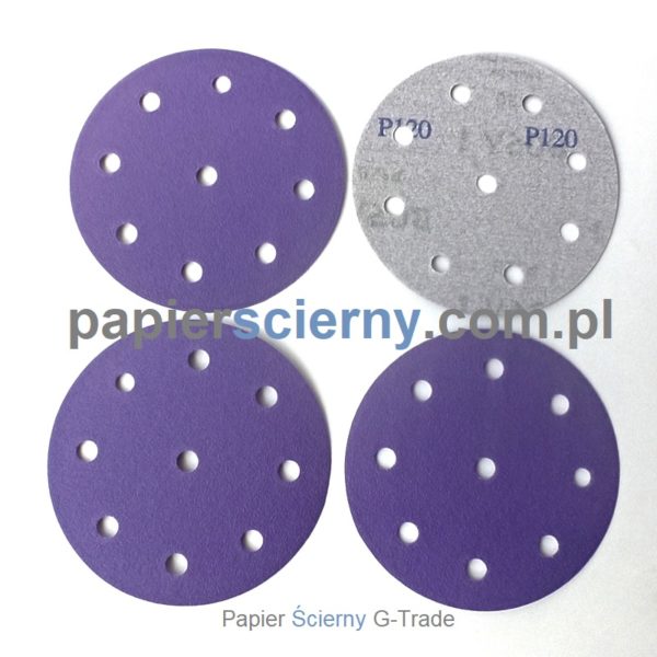 Krążek papier ścierny 125 mm Ceramiczny 9 otworów BORA1 PapierŚcierny G-Trade