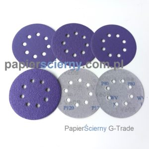 Krążek ścierny 125 mm Ceramiczny Papier ścierny na rzep 8-otworów BORA1 PapierŚcierny G-Trade