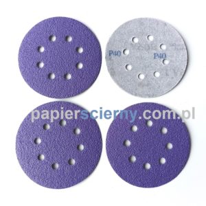 Krążek ścierny 125 mm Ceramiczny Papier ścierny na rzep 8-otworów BORA1 PapierŚcierny G-Trade