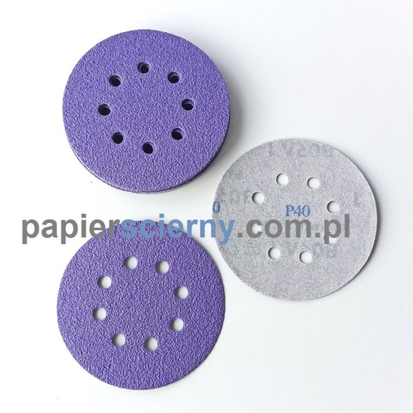 Krążek ścierny 125 mm Ceramiczny Papier ścierny na rzep 8-otworów BORA1 PapierŚcierny G-Trade