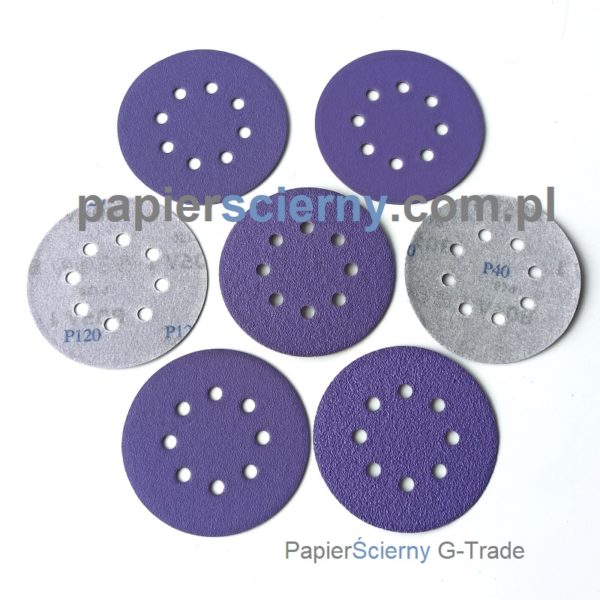 Krążek ścierny 125 mm Ceramiczny Papier ścierny na rzep 8-otworów BORA1 PapierŚcierny G-Trade
