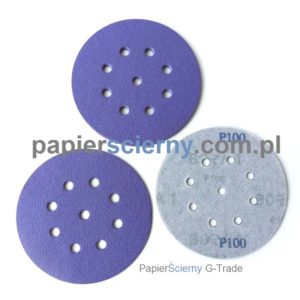 Krążek ścierny 125 mm Ceramiczny Papier ścierny na rzep 9-otworów BORA1 P100 PapierŚcierny G-Trade