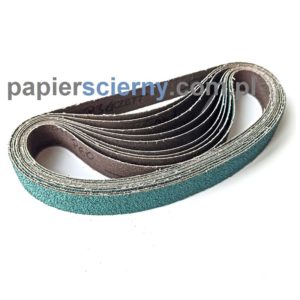 Pas Ścierny <b>10x330 mm</b> bezkońcowy Cyrkonowy Płótno Taśmy do szlifierki pilnikowej DEERFOS XZ677 P36 - 10 sztuk - obrazek 2