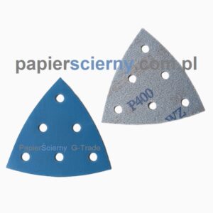 Papier ścierny na rzep Delta 93 mm Formatka ścierna 6H do szlifierki Trójkąty ścierne DEERFOS PapierŚcierny G-Trade