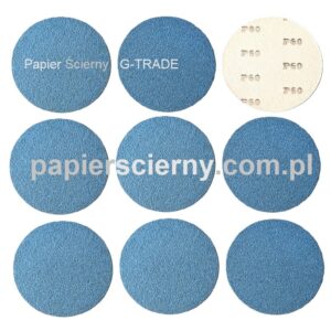 Krążek ścierny 125 mm CYRKONOWY bez otworów Papier ścierny na rzep do Metalu Stali CT18 NAPOLEON PapierŚcierny G-TRADE