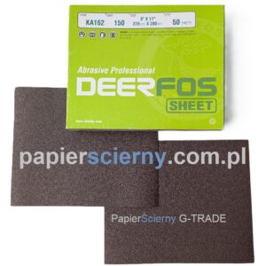 Arkusze Płótno ścierne 230x280 mm Formatki ścierne prostokątne na płótnie do Metalu DEERFOS KA162 Obróbka ręczna Papier Ścierny G-TRADE