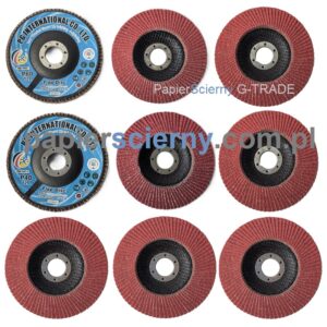 Tarcza ścierna listkowa 125 mm CERAMICZNA T29 otwór wew. 22,2 mm LAMELA Flap Dysk czerwony PapierŚcierny G-TRADE