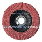 TARCZA ŚCIERNA LISTKOWA 125 mm CERAMICZNA LAMELA ZAOKRĄGLONA do spawów pachwinowych PapierŚcierny G-TRADE Tarcza ścierna listkowa 125 mm CERAMICZNA do pachwin spawów T29 otwór wew. 22,2 mm Zaokrąglona LAMELA Flap Dysk czerwony PapierŚcierny G-TRADE