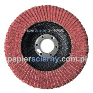 Tarcza ścierna listkowa 125 mm CERAMICZNA do pachwin spawów T29 otwór wew. 22,2 mm Zaokrąglona LAMELA Flap Dysk czerwony PapierŚcierny G-TRADE