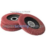 TARCZA ŚCIERNA LISTKOWA 125 mm CERAMICZNA LAMELA ZAOKRĄGLONA do spawów pachwinowych PapierŚcierny G-TRADE Tarcza ścierna listkowa 125 mm CERAMICZNA do pachwin spawów T29 otwór wew. 22,2 mm Zaokrąglona LAMELA Flap Dysk czerwony PapierŚcierny G-TRADE