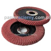 TARCZA ŚCIERNA LISTKOWA 125 mm CERAMICZNA LAMELA ZAOKRĄGLONA do spawów pachwinowych PapierŚcierny G-TRADE Tarcza ścierna listkowa 125 mm CERAMICZNA do pachwin spawów T29 otwór wew. 22,2 mm Zaokrąglona LAMELA Flap Dysk czerwony PapierŚcierny G-TRADE