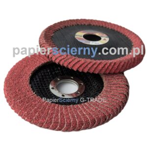 Tarcza ścierna listkowa 125 mm CERAMICZNA do pachwin spawów T29 otwór wew. 22,2 mm Zaokrąglona LAMELA Flap Dysk czerwony PapierŚcierny G-TRADE