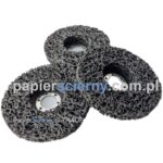 TARCZE ŚCIERNE Z WŁÓKNINY ŚCIERNICE G-TRADE Tarcza z włókniny ściernej 125 mm STRIP DISC CZARNA Ściernica do usuwania rdzy farby Metalu PapierŚcierny G-TRADE